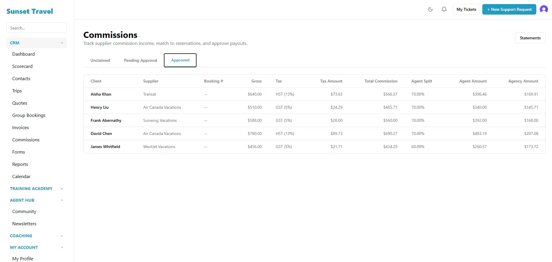 Dedicated Commissions Portal